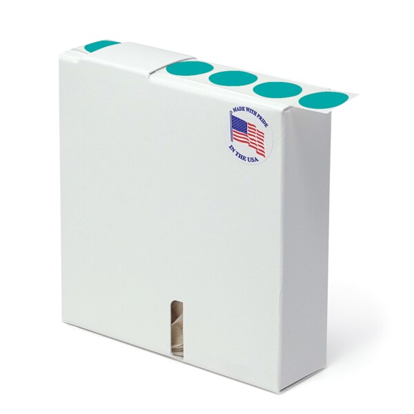 3/4" Color Coding Dots Aqua - Roll Form